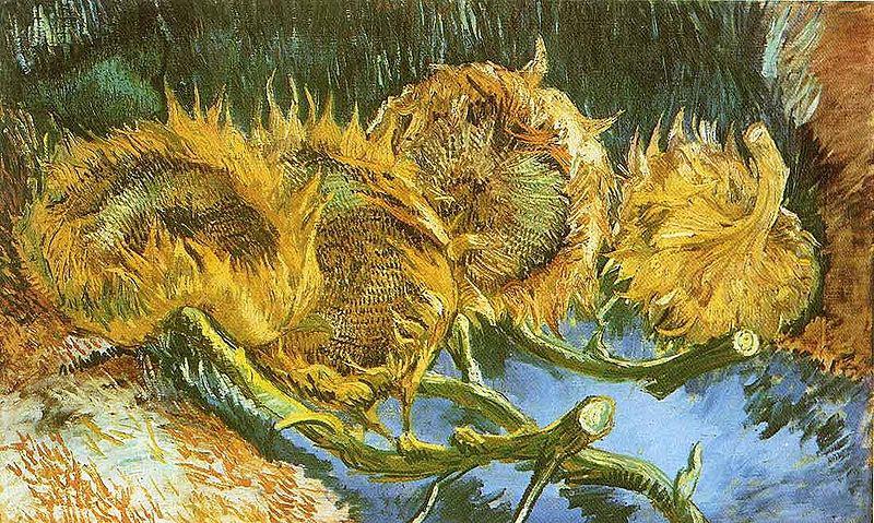 Four Cut Sunflowers, Vincent Van Gogh